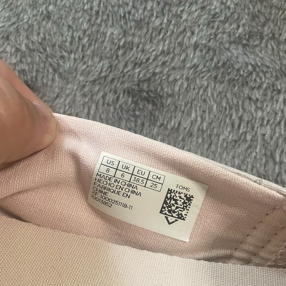 TOMS Shoes Women's Size 8 Pink Little Piggies Classic Alpargata Flat Loafers Pig - Picture 9 of 10